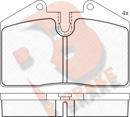 R Brake RB1036 - Kit pastiglie freno, Freno a disco autozon.pro