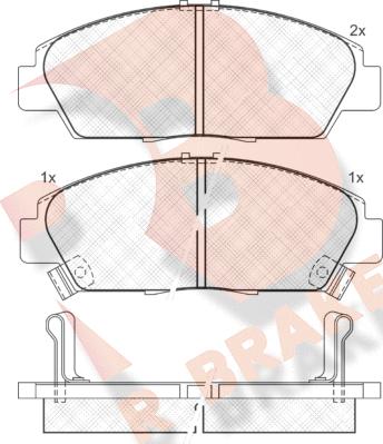 R Brake RB1020 - Kit pastiglie freno, Freno a disco autozon.pro