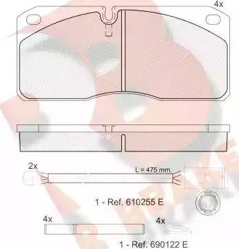 R Brake RB1078-116 - Kit pastiglie freno, Freno a disco autozon.pro