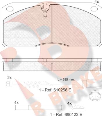 R Brake RB1078-117 - Kit pastiglie freno, Freno a disco autozon.pro