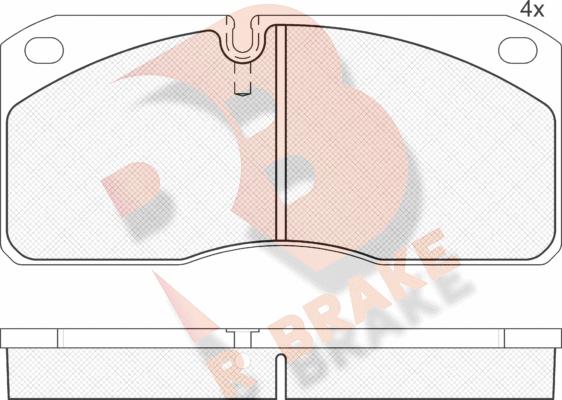 R Brake RB1078 - Kit pastiglie freno, Freno a disco autozon.pro