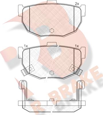 R Brake RB1144 - Kit pastiglie freno, Freno a disco autozon.pro