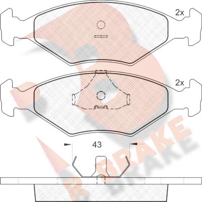 R Brake RB1148 - Kit pastiglie freno, Freno a disco autozon.pro