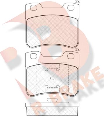 R Brake RB1150 - Kit pastiglie freno, Freno a disco autozon.pro