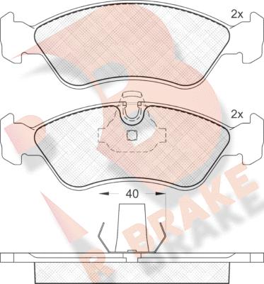 R Brake RB1152 - Kit pastiglie freno, Freno a disco autozon.pro