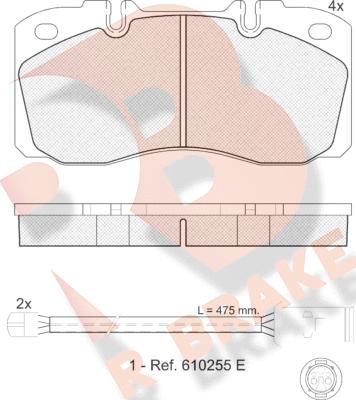 R Brake RB1161-116 - Kit pastiglie freno, Freno a disco autozon.pro