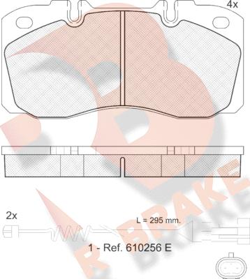 R Brake RB1161-117 - Kit pastiglie freno, Freno a disco autozon.pro