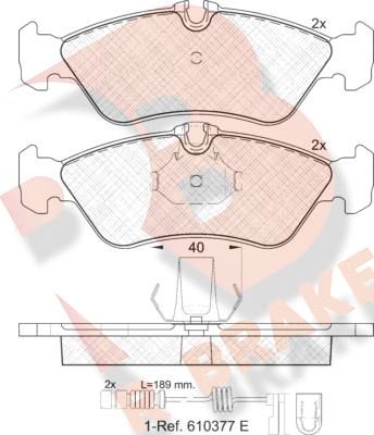 R Brake RB1103-203 - Kit pastiglie freno, Freno a disco autozon.pro