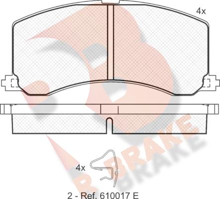 R Brake RB1116 - Kit pastiglie freno, Freno a disco autozon.pro