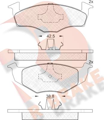 R Brake RB1130 - Kit pastiglie freno, Freno a disco autozon.pro