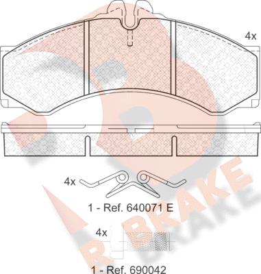 R Brake RB1126-204 - Kit pastiglie freno, Freno a disco autozon.pro