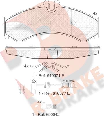 R Brake RB1126-203 - Kit pastiglie freno, Freno a disco autozon.pro