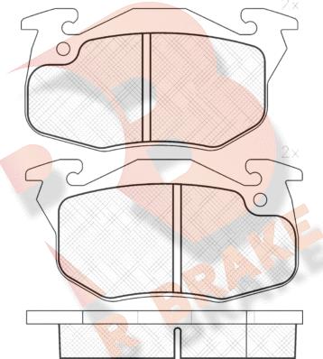 R Brake RB1120 - Kit pastiglie freno, Freno a disco autozon.pro