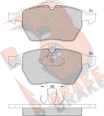 R Brake RB1128 - Kit pastiglie freno, Freno a disco autozon.pro