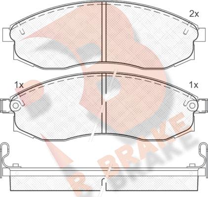 R Brake RB1179 - Kit pastiglie freno, Freno a disco autozon.pro