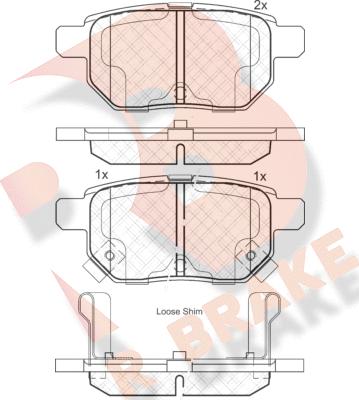 R Brake RB1899 - Kit pastiglie freno, Freno a disco autozon.pro