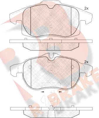 R Brake RB1891 - Kit pastiglie freno, Freno a disco autozon.pro