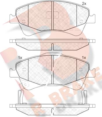 R Brake RB1892 - Kit pastiglie freno, Freno a disco autozon.pro