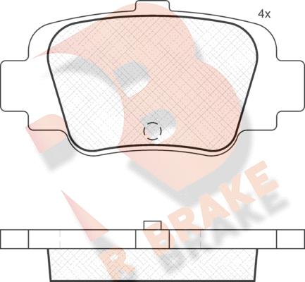 R Brake RB1840 - Kit pastiglie freno, Freno a disco autozon.pro