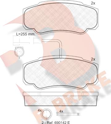 R Brake RB1847 - Kit pastiglie freno, Freno a disco autozon.pro