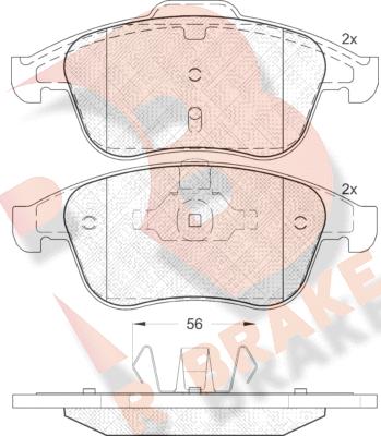 R Brake RB1859 - Kit pastiglie freno, Freno a disco autozon.pro