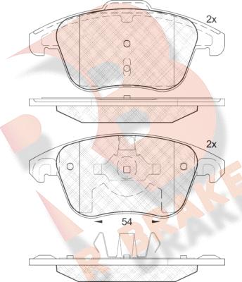 R Brake RB1866-200 - Kit pastiglie freno, Freno a disco autozon.pro