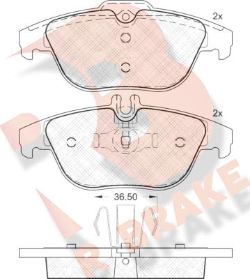 R Brake RB1863 - Kit pastiglie freno, Freno a disco autozon.pro