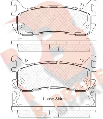 R Brake RB1819 - Kit pastiglie freno, Freno a disco autozon.pro