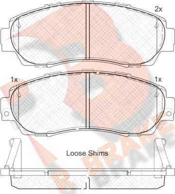 R Brake RB1811 - Kit pastiglie freno, Freno a disco autozon.pro