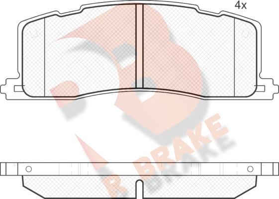 R Brake RB1817 - Kit pastiglie freno, Freno a disco autozon.pro