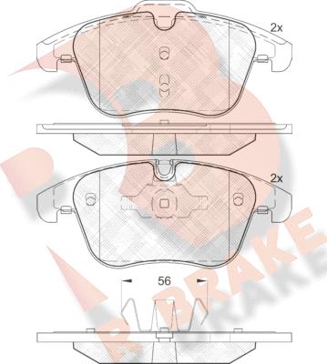 R Brake RB1885 - Kit pastiglie freno, Freno a disco autozon.pro