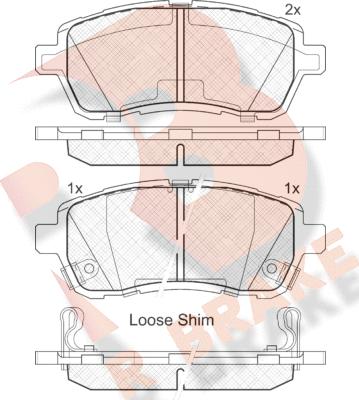 R Brake RB1881-200 - Kit pastiglie freno, Freno a disco autozon.pro