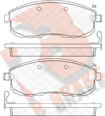 R Brake RB1882-200 - Kit pastiglie freno, Freno a disco autozon.pro