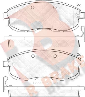 R Brake RB1882 - Kit pastiglie freno, Freno a disco autozon.pro