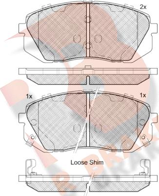 R Brake RB1826 - Kit pastiglie freno, Freno a disco autozon.pro