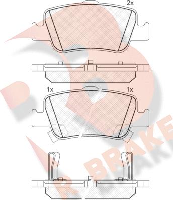 R Brake RB1870 - Kit pastiglie freno, Freno a disco autozon.pro