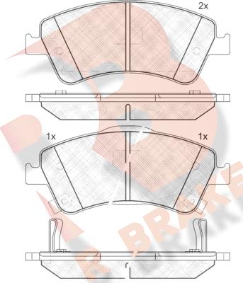 R Brake RB1871 - Kit pastiglie freno, Freno a disco autozon.pro