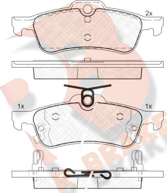 R Brake RB1878 - Kit pastiglie freno, Freno a disco autozon.pro