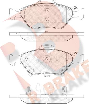 R Brake RB1877 - Kit pastiglie freno, Freno a disco autozon.pro