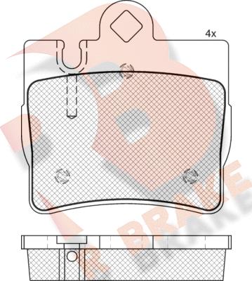 R Brake RB1390-396 - Kit pastiglie freno, Freno a disco autozon.pro