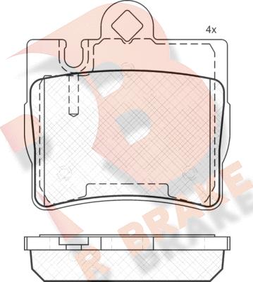 R Brake RB1390 - Kit pastiglie freno, Freno a disco autozon.pro