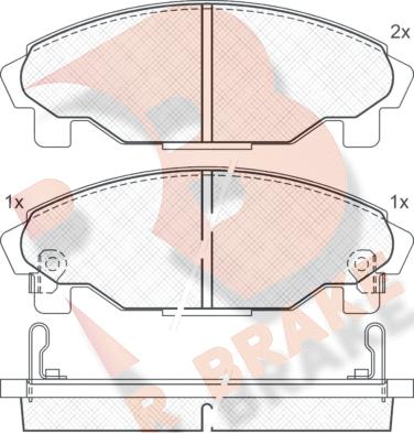 R Brake RB1340 - Kit pastiglie freno, Freno a disco autozon.pro