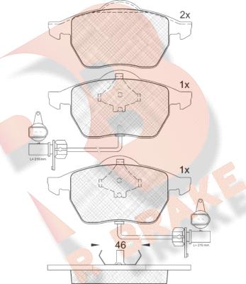 R Brake RB1362 - Kit pastiglie freno, Freno a disco autozon.pro