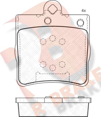 R Brake RB1311 - Kit pastiglie freno, Freno a disco autozon.pro