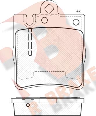 R Brake RB1312-202 - Kit pastiglie freno, Freno a disco autozon.pro