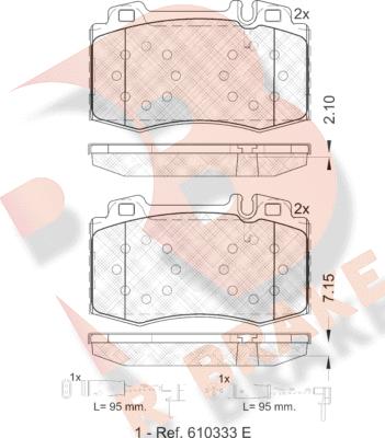 R Brake RB1389-203 - Kit pastiglie freno, Freno a disco autozon.pro