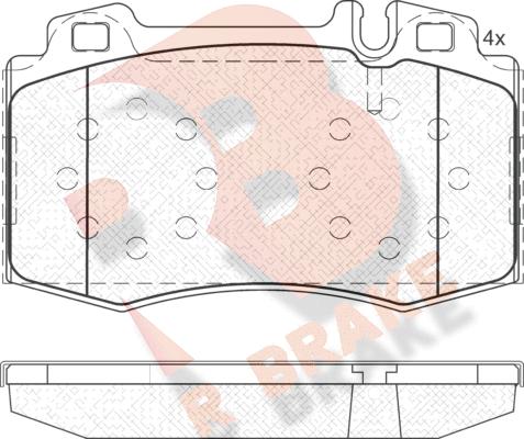 R Brake RB1389 - Kit pastiglie freno, Freno a disco autozon.pro