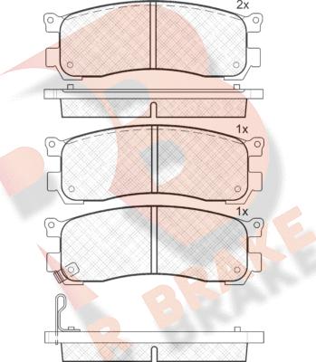 R Brake RB1382 - Kit pastiglie freno, Freno a disco autozon.pro