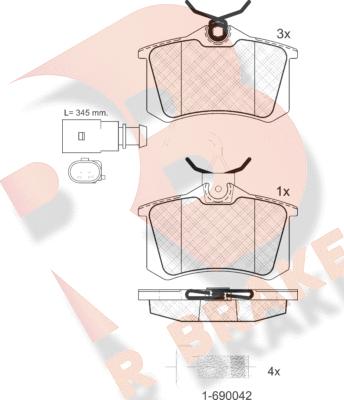 R Brake RB1387-203 - Kit pastiglie freno, Freno a disco autozon.pro