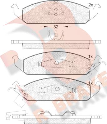 R Brake RB1339 - Kit pastiglie freno, Freno a disco autozon.pro